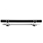 Ручка скоба CAPPIO, м/о 128 мм, d 12 mm, пластик, цвет хром/черный - фото 805037219