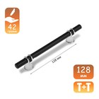 Ручка скоба CAPPIO, м/о 128 мм, d=12 mm, пластик, цвет хром/черный - фото 11943052