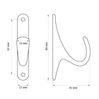 Крючок мебельный CAPPIO STANDART, однорожковый, цвет золото - Фото 7