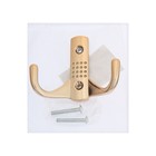 Крючок мебельный CAPPIO STANDART, двухрожковый, пластик, цвет золото - Фото 6