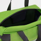 Сумка спортивная на молнии, 2 наружных кармана, цвет зелёный - фото 6703203