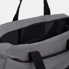 Сумка дорожная на молнии, наружный карман, длинный ремень, цвет серый - фото 21783316