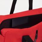 Сумка спортивная на молнии, 2 наружных кармана, цвет красный - Фото 3