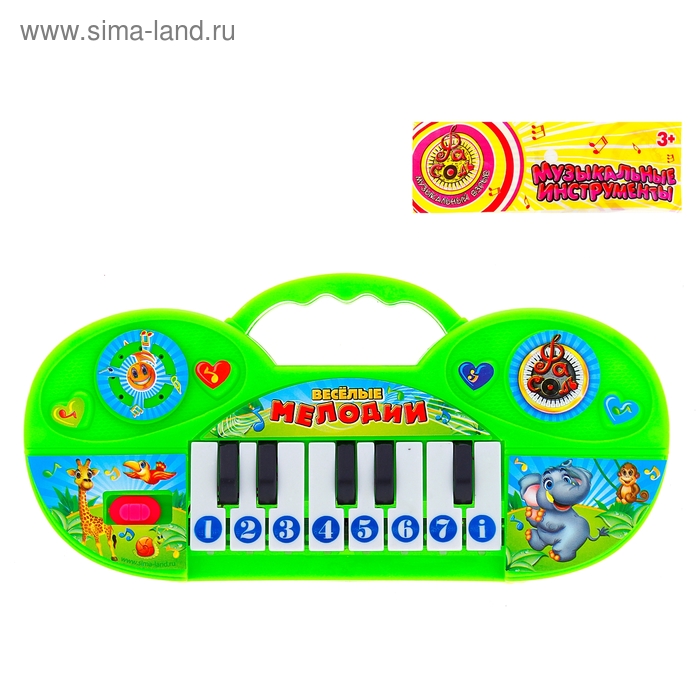 Пианино «Весёлые мелодии», работает от батареек, цвета МИКС - Фото 1
