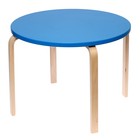 Стол «Ромашка» круглый, цвет синий, прозрачный лак - фото 9995022