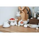 Блюдо с крышкой клош Доляна «Зайка в золотом», 12×9.5 см, керамика, белое - Фото 7