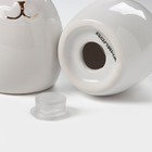 Набор для специй Доляна «Зайка в золотом», солонка, перечница 50 мл, доломит, белый - Фото 4