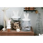 Банка для сыпучих Доляна «Зайка в золотом», 600 мл, с керамической крышкой, стекло, прозрачная - Фото 9