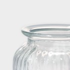 Банка стеклянная для сыпучих продуктов с керамической крышкой Доляна «Зайка в золотом», 600 мл - Фото 4