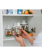 Банка для сыпучих Доляна «Ёжик в золотом», 230 мл, 7.8×15 см, с керамической крышкой, стекло, прозрачная - Фото 10