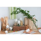 Банка для сыпучих продуктов Доляна «Ёжик в золотом», 950 мл, 11×20 см, с керамической крышкой, стекло, прозрачная - Фото 5