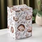 Банка для сыпучих продуктов Доляна «Ёжик в золотом», 950 мл, 11×20 см, с керамической крышкой, стекло, прозрачная - Фото 4