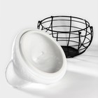 Ёмкость керамическая для хранения Доляна «Курочка», 22×20.5 см, цвет белый - фото 34110897