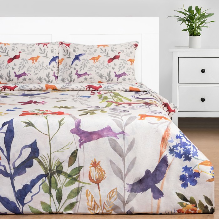Постельное бельё 1.5-спальное «Этель» Animals, поплин