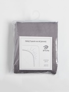 Простыня на резинке Grey sky 180х200х25 см, 100% хлопок, мако-сатин, 114г/м2 - Фото 6