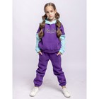 Комплект: худи и брюки «Колледж», рост 98 см, цвет фиолетовый - Фото 3
