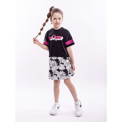 Комплект: футболка, сарафан для девочки, рост 122 см, цвет мультиколор