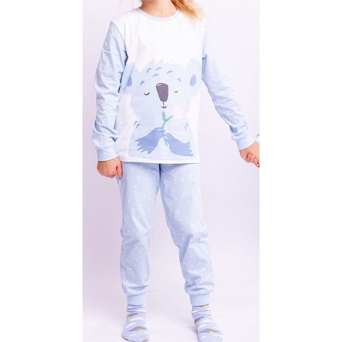 Пижама: футболка, брюки для девочки, рост 134 см, цвет мультиколор - Фото 1