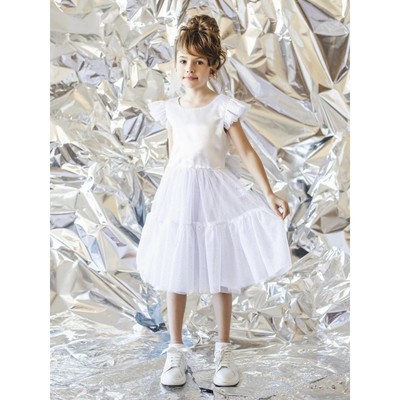 Платье «Жасмин», рост 134 см, цвет белый