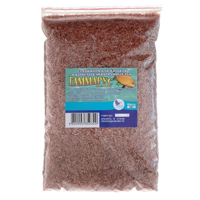 Корм для рыб и черепах «Аквакулинар» Гаммарус измельченный, пакет, 100 г