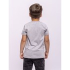 Футболка для мальчика, рост 128 см, цвет серый меланж - фото 24628570