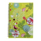 Тетрадь 80л клетка на гребне "Романтика" обложка пластик - Фото 1