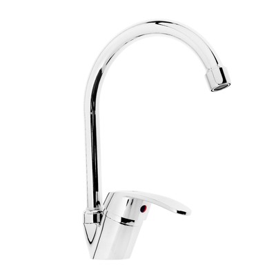 УЦЕНКА Смеситель для кухни ZEIN Z3102, однорычажный, высокий излив, хром