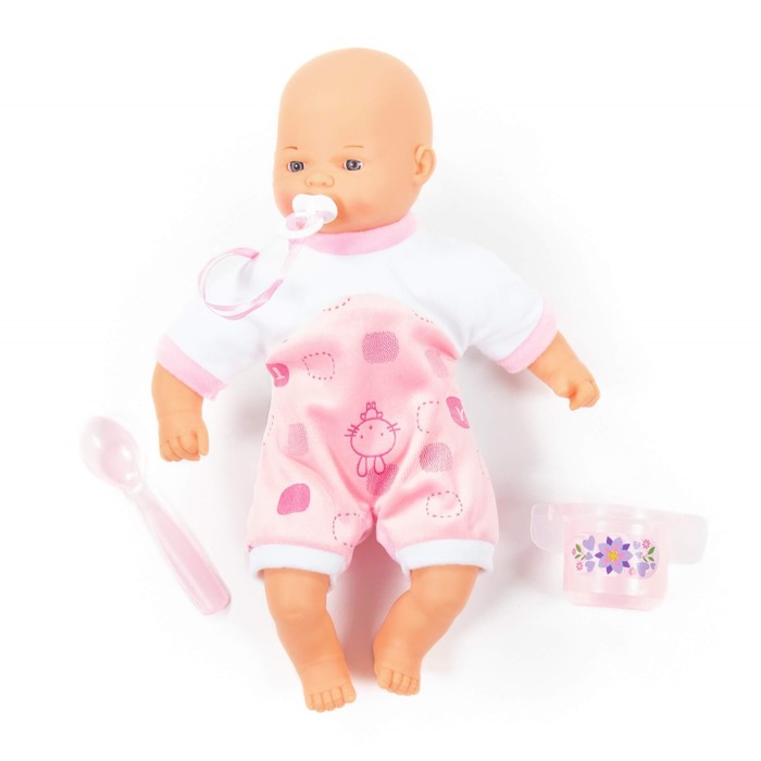 Пупс мягконабивной «Милый», 28 см, с соской + набор для кормления, 2 элемента 56842