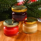 Подарочный набор новогодний «Счастливый новый год»: 2 крем-меда и варенье с шишками по 30 г - Фото 2