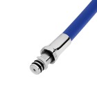 Излив для смесителя ZEIN, 3/4", гибкий, силикон, нержавеющая сталь, 50 см, сетка пластик, синий - Фото 6