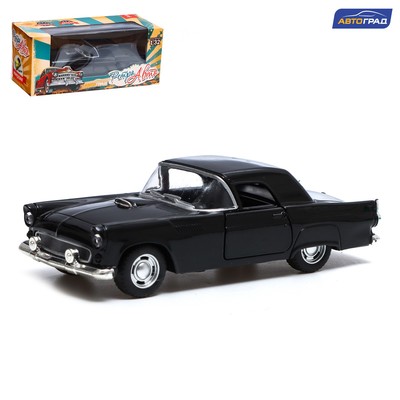 Машина металлическая «Классика», инерционная, открываются двери, 1:32, цвет чёрный