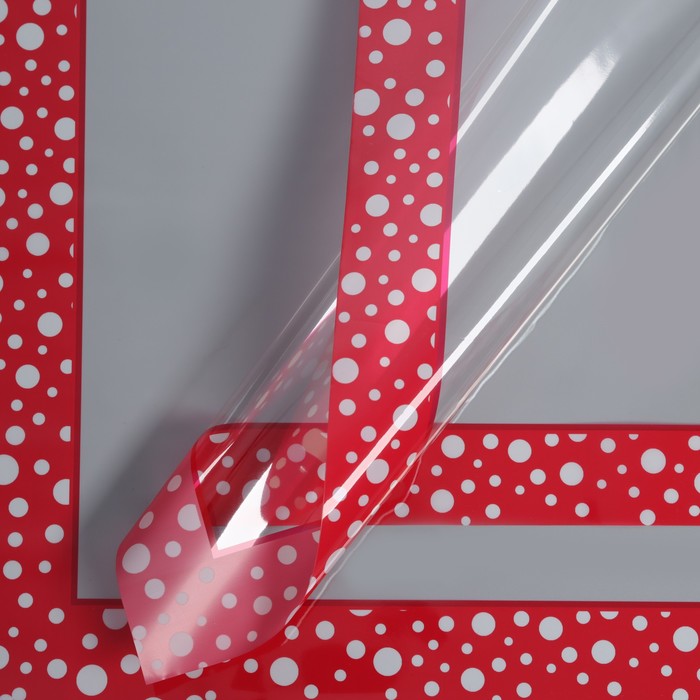 Пленка для цветов и букетов «Кант с горошком», 0.57×5 м ±5% см - Фото 1