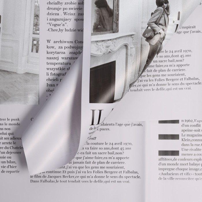 Пленка флористическая «Газета моды» 65 мкм, 50×58 см - Фото 1