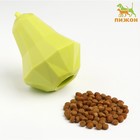 Игрушка для лакомств и сухого корма "Груша", 9 х 7 см, светло-зелёная - фото 319897335