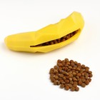 Игрушка для лакомств и сухого корма "Банан", 14 х 3,8 см, жёлтая - Фото 2