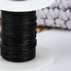 Шнур для плетения, из натуральной кожи, d = 1 мм, 10 ± 0,5 м, цвет чёрный - фото 7698973