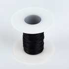 Шнур для плетения, из натуральной кожи, d = 1 мм, 10 ± 0,5 м, цвет чёрный - фото 9536976
