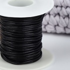 Шнур для плетения, натуральная кожа, d = 2 мм, 10 ± 0,5 м, цвет чёрный - Фото 2