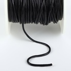 Шнур для плетения, из натуральной кожи, d = 2 мм, 10 ± 0,5 м, цвет чёрный - фото 7793521