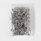 Карабин металлический, 38×12 мм/9×1.5 мм, цвет серебряный - Фото 4