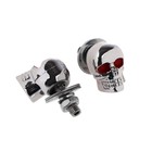 Болт крепления номерной рамки, череп, набор 2 шт. - Фото 1