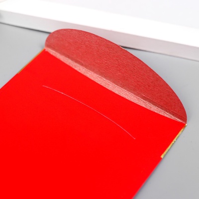 Конверт для денег подарочный Хунбао «Иероглифы: Счастье», набор 6 шт., бумага, красный с золотом, 9×17 см