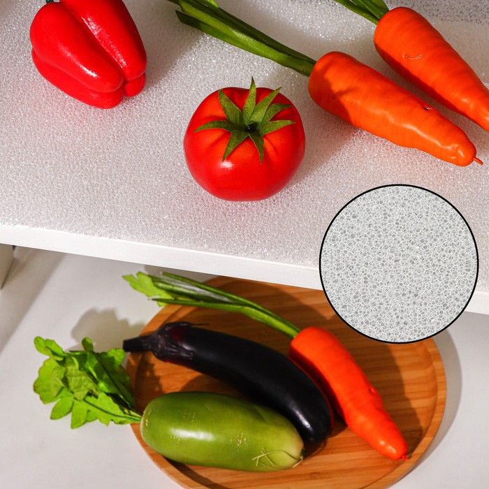Коврик в холодильник Доляна, 30×50 см, поролон, цвет белый - Фото 1