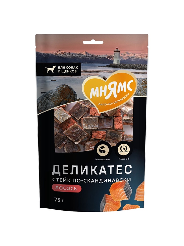 Лакомство «Мнямс Стейк по-скандинавски» для собак, 75 г - Фото 1