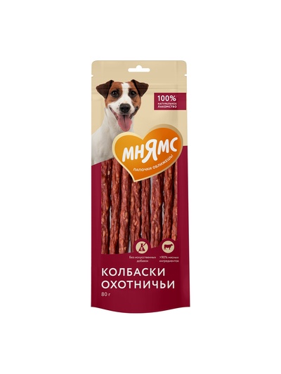 Лакомство «Мнямс» для собак, колбаски охотничьи, 80 г