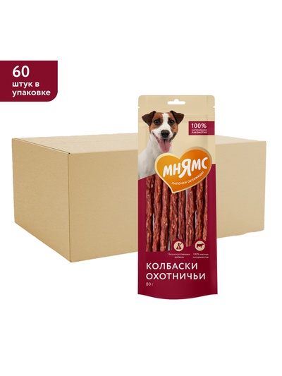 Лакомство «Мнямс» для собак, колбаски охотничьи, 80 г