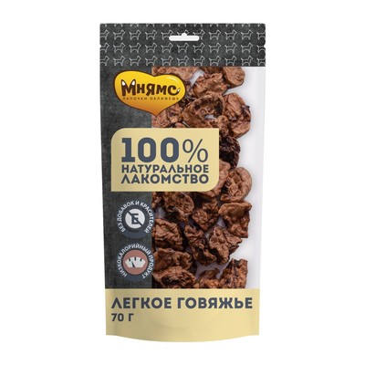 Лакомство «Мнямс» для собак, легкое говяжье, 70 г