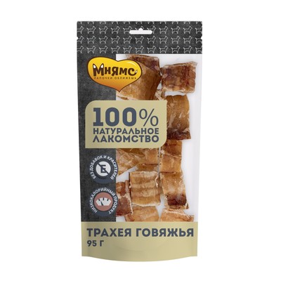 Лакомство «Мнямс» для собак, трахея говяжья, 95 г