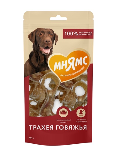 Лакомство «Мнямс» для собак, трахея говяжья, 95 г