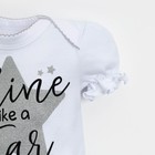 Боди для девочки Крошка Я "Shine", цвет белый, рост 86-92 см 9262777